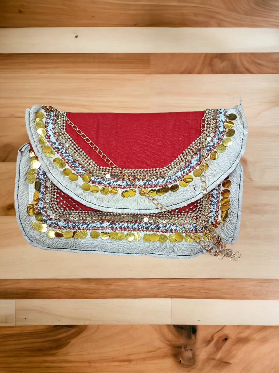 red color hobo bag