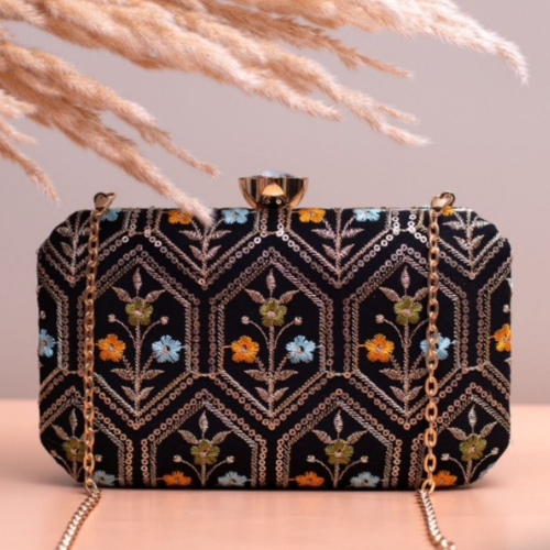 Black evening clutches for weddings sale