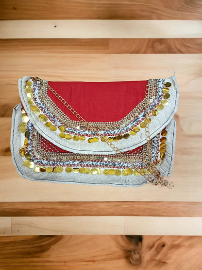 red color hobo bag